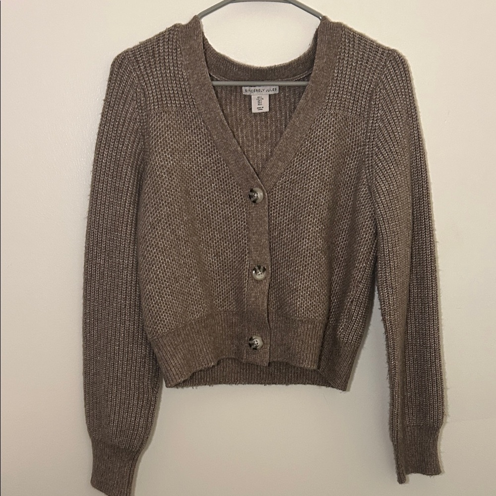 Sincerely Jules Brown Knit Cardigan